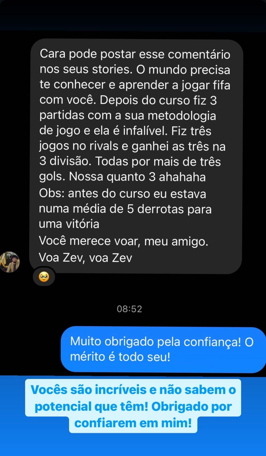 Depoimento de aluno 9