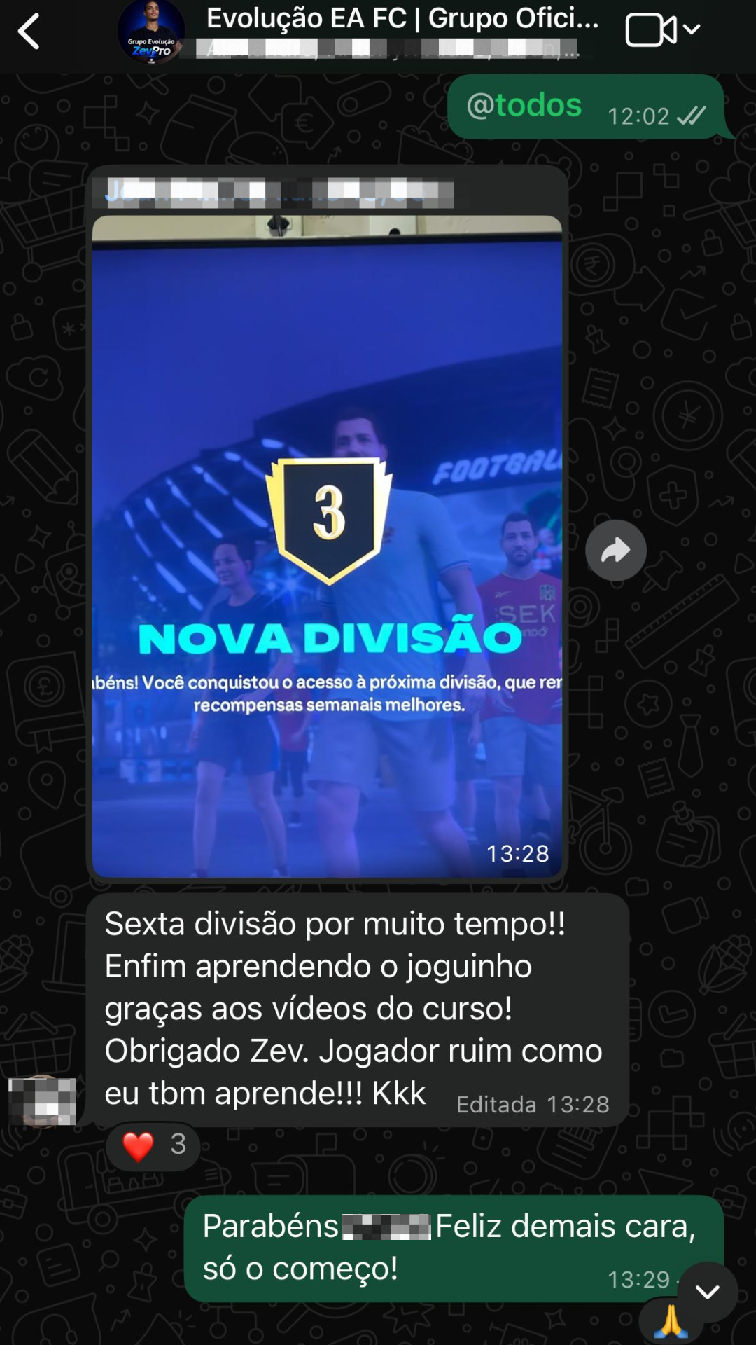 Depoimento de aluno 1