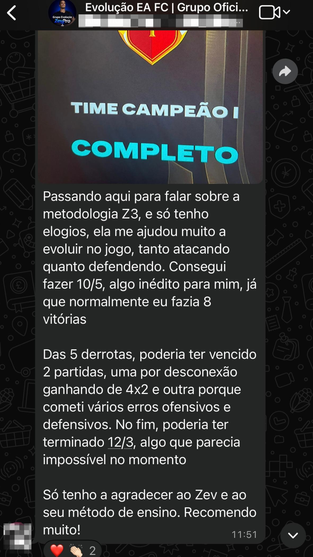 Depoimento de aluno 3